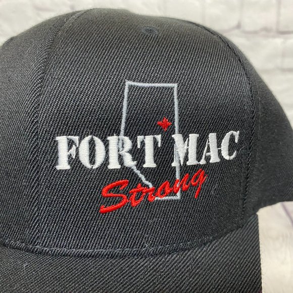Baseball Hat Cap Stretch Fit L-XL YUPOONG Fort Mac Strong Flex Fit Embroidered - Picture 6 of 9
